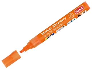 Marker akrylowy, fibrowa kocwka cita 2-5mm, 22 kolorw pomaraczowy