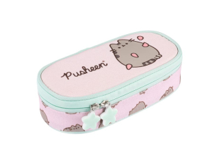 Piórnik saszetka usztywniona z wewnętrzną klapką PUSHEEN PINK