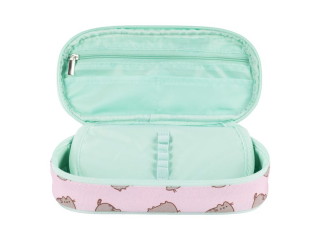 Piórnik saszetka usztywniona z wewnętrzną klapką PUSHEEN PINK