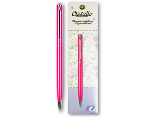 PENMATE D�UGOPIS METALOWY CRISTALLO Z KRYSZTA�KIEM SWAROVSKIEGO RӯOWY W KARTONIKU