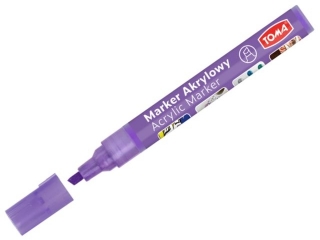 Marker akrylowy, fibrowa kocwka cita 2-5mm, 22 kolorw fioletowy