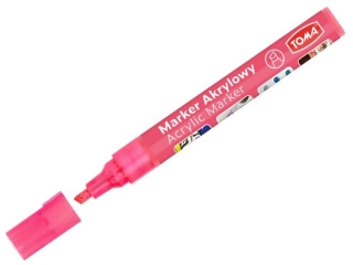 Marker akrylowy, fibrowa kocwka cita 2-5mm, 22 kolorw czerwony metalic