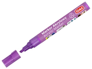 Marker akrylowy, fibrowa kocwka cita 2-5mm, 22 kolorw fioletowy metalic