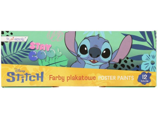Farby plakatowe 12 kolorw 20 ml STITCH [opakowanie=5szt]