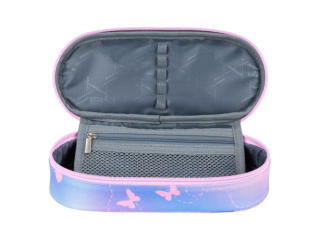 Pirnik saszetka usztywniona z wewntrzn klapk PC1 PINK BUTTERFLIES