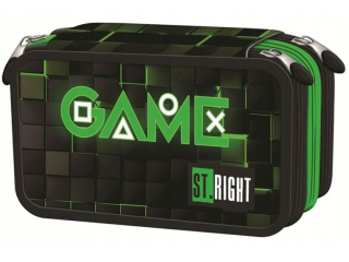 Piórnik szkolny potrójny z wyposażeniem PC5 GREEN GAME