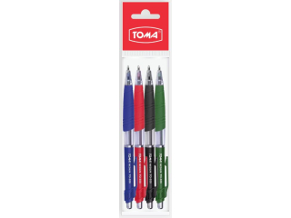 D�ugopis automatyczny TOMA 1mm mix, poszetka komplet 4szt.