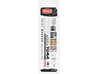 Marker olejowy TOMA bia�y, blister 1szt.