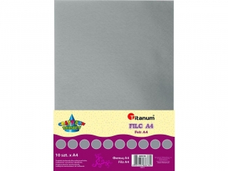 Filc A4 2mm 200g 10szt. szary TITWLK