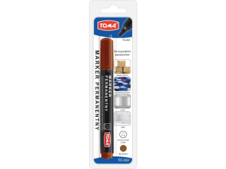 Marker permanentny TOMA br�zowy, blister 1szt.