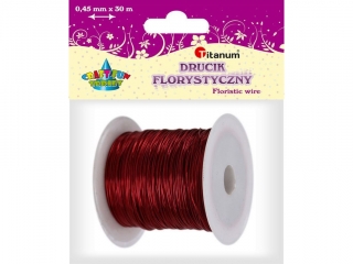 Drucik florystyczny 0, 45mm x 30m czerwony