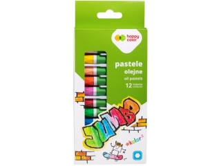 Pastele olejne Jumbo, zestaw 12 kolorów, Happy Color