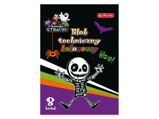 BLOK KOLOROWY TECHNICZNY A4 HALLOWEEN [opakowanie=10szt]