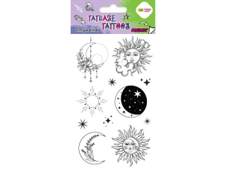 Tatuae zmywalne SUN AND MOON, rozm. 100x200 mm, Happy Color