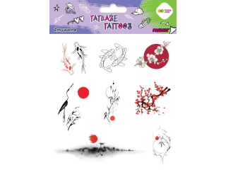 Tatuae zmywalne JAPANESE, rozm. 150x200 mm, Happy Color