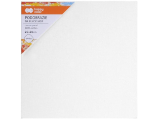 Podobrazie baweniane 20x20, impregnowane biae, tablica malarska MDF 4mm, Happy Color