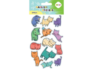 Naklejki EFFECT -Cats, 10x20cm, Happy Color [opakowanie=5szt]
