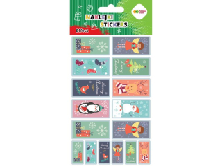 Naklejki EFFECT-Xmas Stamp, 10x20cm, Happy Color [opakowanie=5szt]