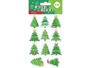 Naklejki EFFECT-Xmas tree, 10x20cm, Happy Color [opakowanie=5szt]