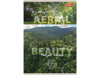 Zeszyt A5 80 kartek linia ok�adka laminowana lakier miejscowy UV 70 g/m2 PERFECT NATURE [opakowanie=10szt]