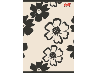 Zeszyt A5 80 kartek linia ok�adka laminowana lakier miejscowy UV 70 g/m2 MONO BLOOMS [opakowanie=10szt]