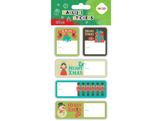 Naklejki EFFECT-Xmas Tag, 10x20cm, Happy Color [opakowanie=5szt]