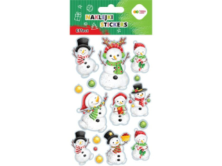 Naklejki EFFECT-Snowman, 10x20cm, Happy Color [opakowanie=5szt]