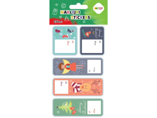 Naklejki EFFECT-Xmas Stamp Tag, 10x20cm, Happy Color [opakowanie=5szt]