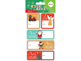Naklejki EFFECT-Merry Xmas Tag, 10x20cm, Happy Color [opakowanie=5szt]