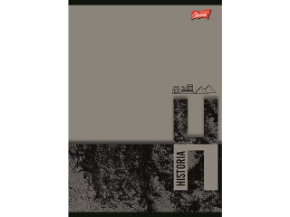 Zeszyt historia ze �ci�g� A5 60 kartek krata ok�adka laminowana lakier miejscowy UV 70 g/m2   [opakowanie=10szt]