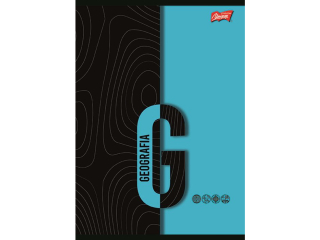 Zeszyt geografia ze �ci�g� A5 60 kartek krata ok�adka laminowana lakier miejscowy UV 70 g/m2   [opakowanie=10szt]