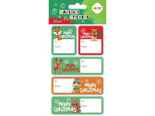 Naklejki EFFECT-Xmas Animals Tag, 10x20cm, Happy Color [opakowanie=5szt]