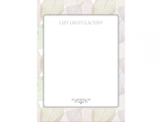DYPLOMY OKOLICZNOŚCIOWE LIST GRATULACYJNY
