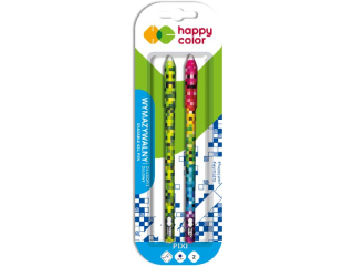 Dugopis wymazywalny PIXI, 0.5mm, niebieski, 2 szt. na blistrze, Happy Color