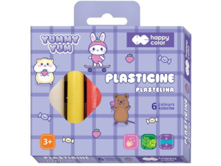 Plastelina okrga 6 kol., Yummy Yum, Happy Color | DOSTPNE W KWIETNIU