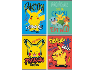 Zeszyt A5 16 kartek krata ok�adka laminowana 70 g/m2 POKEMON [opakowanie=15szt]