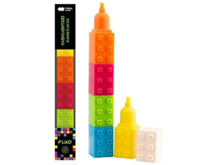 Zakreślacze Pixi Blox, 5 kolorów fluo, Happy Color