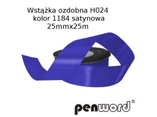 WSTKA OZDOBNA H024 KOL. 1184 SATYNOWA 25mmx25m [opakowanie=5szt]