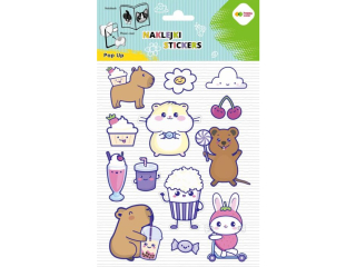 Naklejki 3D POP UP - Yummy Yum, Kapibara 146X240 mm, Happy Color | DOSTPNE NA POCZTKU LISTOPADA [opakowanie=5szt]