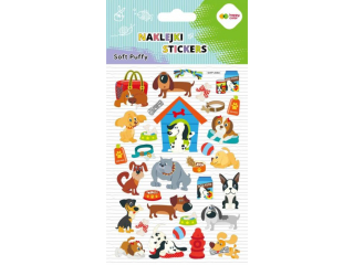 Naklejki 3D SOFT PUFFY - Dog World, 110X205 mm, Happy Color | DOSTPNE NA POCZTKU LISTOPADA [opakowanie=5szt]