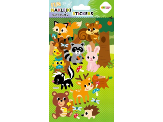 Naklejki 3D SOFT PUFFY FUN - Forest Animals, 110X205 mm, Happy Color | DOST�PNE NA POCZ�TKU LISTOPADA [opakowanie=5szt]