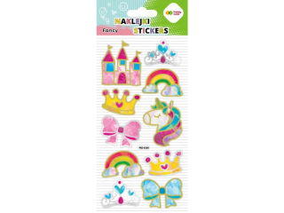 Naklejki 3D FANCY - Pink Princess, 90x210 mm, Happy Color | DOSTPNE NA POCZTKU LISTOPADA [opakowanie=5szt]