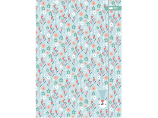 Teczka kartonowa z gumk�, Floral Art, niebieska, 24x31cm, Happy Color [opakowanie=10szt]