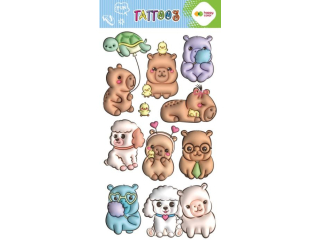 Tatua�e zmywalne BUBBLE KAPI FUN, rozm. 100x200 mm, Happy Color [opakowanie=5szt]