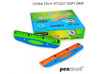 LINIJKA 15cm 971327 SOFT GRIP [opakowanie=12szt](SZPSH)