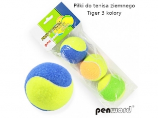 PIŁKI DO TENISA ZIEMNEGO TIGER KOLOROWE a3