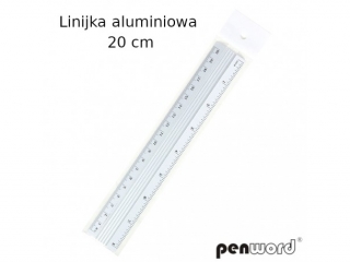 LINIJKA ALUMINIOWA 20cm (opakowanie=24szt) (SZPSH)