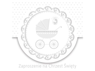 Zaproszenie POL-MAK 10szt. Chrzest kwadrat ZKW 120x120 z kopert ZKW_CHR_56257