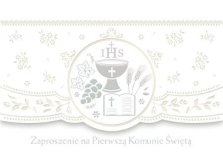 Zaproszenie POL-MAK 10szt. Komunia Lux Edition ZLUX 160x95 z kopertą ZLUX_KOM_56696