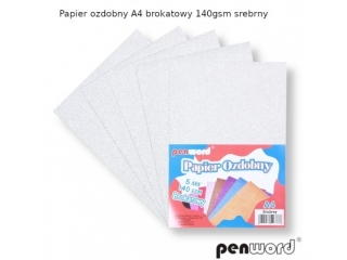 PAPIER OZDOBNY A4 140gsm SREBRNY a5